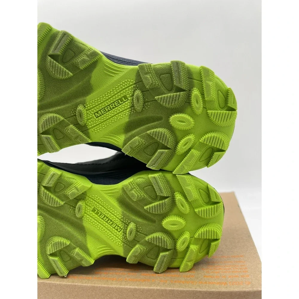 Merrell Kids Moab Speed Mid Navy/Grey/Lime Shoes MK265212 Size 10.5 W Box No Lid